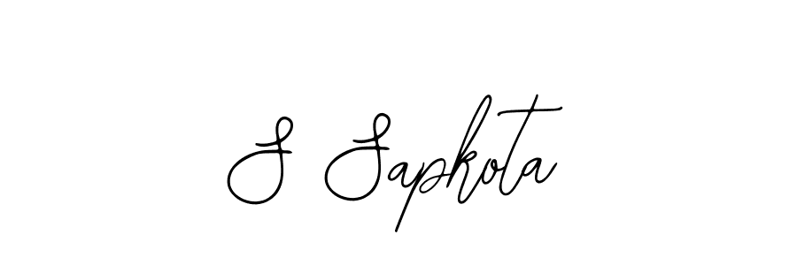 Design your own signature with our free online signature maker. With this signature software, you can create a handwritten (Bearetta-2O07w) signature for name S Sapkota. S Sapkota signature style 12 images and pictures png