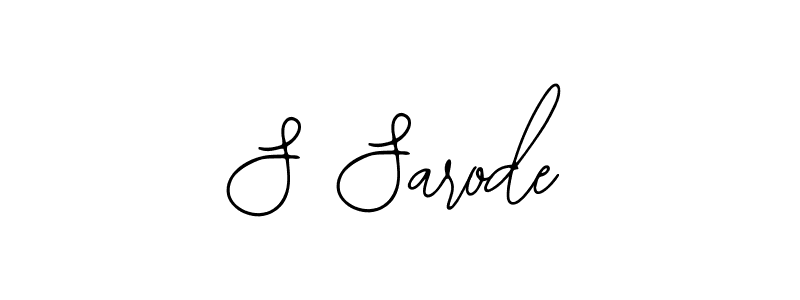 Make a beautiful signature design for name S Sarode. With this signature (Bearetta-2O07w) style, you can create a handwritten signature for free. S Sarode signature style 12 images and pictures png