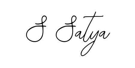 Get inspired by this graceful Bearetta-2O07w signature style for name S Satya. Smooth loops and balanced proportions for everyday use. S Satya signature style 12 images and pictures png