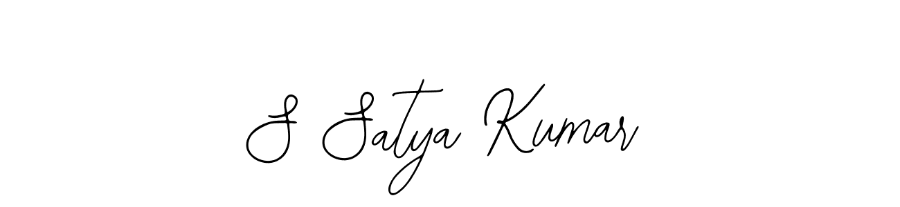 The best way (Bearetta-2O07w) to make a short signature is to pick only two or three words in your name. The name S Satya Kumar include a total of six letters. For converting this name. S Satya Kumar signature style 12 images and pictures png