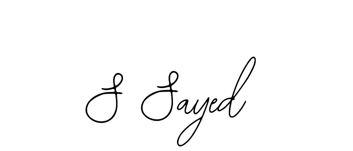 How to make S Sayed signature? Bearetta-2O07w is a professional autograph style. Create handwritten signature for S Sayed name. S Sayed signature style 12 images and pictures png