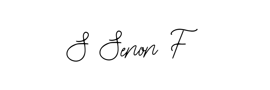 The best way (Bearetta-2O07w) to make a short signature is to pick only two or three words in your name. The name S Senon F include a total of six letters. For converting this name. S Senon F signature style 12 images and pictures png