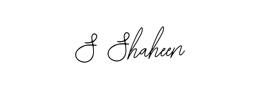 You should practise on your own different ways (Bearetta-2O07w) to write your name (S Shaheen) in signature. don't let someone else do it for you. S Shaheen signature style 12 images and pictures png