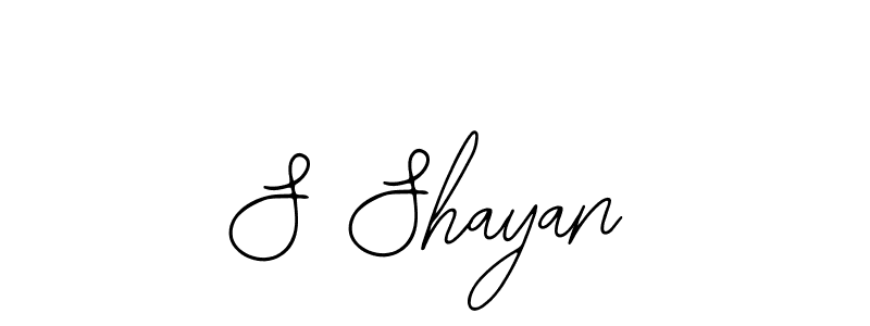 You should practise on your own different ways (Bearetta-2O07w) to write your name (S Shayan) in signature. don't let someone else do it for you. S Shayan signature style 12 images and pictures png