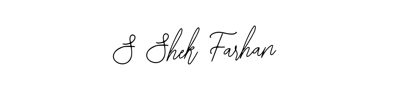 You should practise on your own different ways (Bearetta-2O07w) to write your name (S Shek Farhan) in signature. don't let someone else do it for you. S Shek Farhan signature style 12 images and pictures png