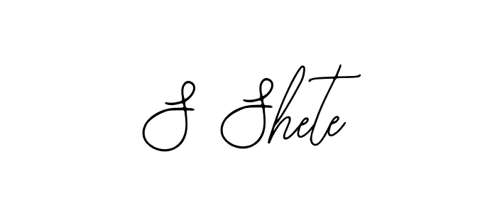 Similarly Bearetta-2O07w is the best handwritten signature design. Signature creator online .You can use it as an online autograph creator for name S Shete. S Shete signature style 12 images and pictures png