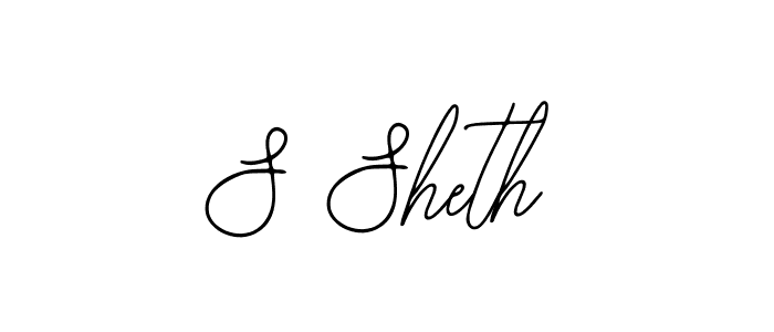 How to make S Sheth name signature. Use Bearetta-2O07w style for creating short signs online. This is the latest handwritten sign. S Sheth signature style 12 images and pictures png