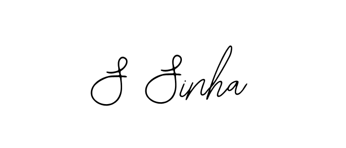 How to make S Sinha name signature. Use Bearetta-2O07w style for creating short signs online. This is the latest handwritten sign. S Sinha signature style 12 images and pictures png