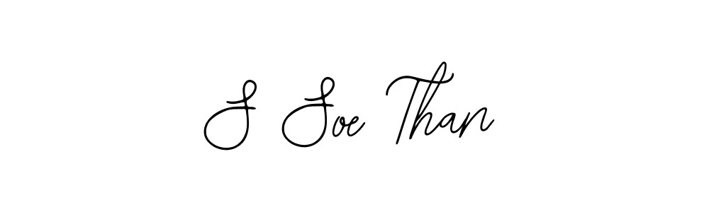 How to make S Soe Than name signature. Use Bearetta-2O07w style for creating short signs online. This is the latest handwritten sign. S Soe Than signature style 12 images and pictures png