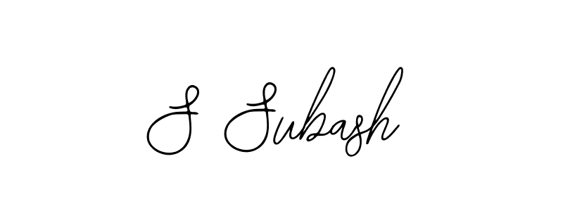 How to make S Subash signature? Bearetta-2O07w is a professional autograph style. Create handwritten signature for S Subash name. S Subash signature style 12 images and pictures png