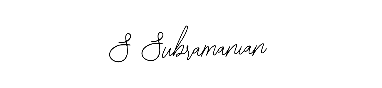 Create a beautiful signature design for name S Subramanian. With this signature (Bearetta-2O07w) fonts, you can make a handwritten signature for free. S Subramanian signature style 12 images and pictures png