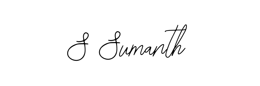 How to Draw S Sumanth signature style? Bearetta-2O07w is a latest design signature styles for name S Sumanth. S Sumanth signature style 12 images and pictures png