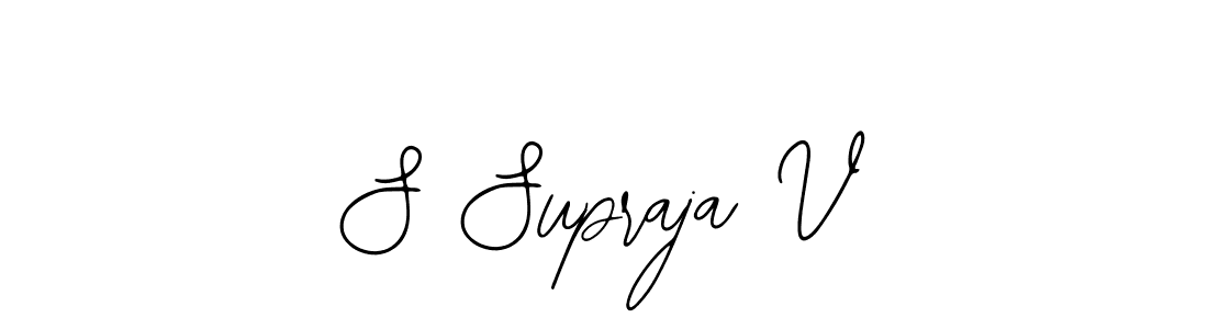 Create a beautiful signature design for name S Supraja V. With this signature (Bearetta-2O07w) fonts, you can make a handwritten signature for free. S Supraja V signature style 12 images and pictures png