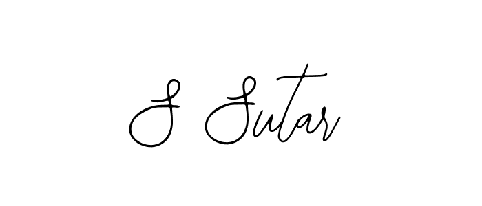 The best way (Bearetta-2O07w) to make a short signature is to pick only two or three words in your name. The name S Sutar include a total of six letters. For converting this name. S Sutar signature style 12 images and pictures png