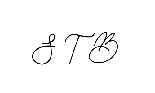 How to make S T B name signature. Use Bearetta-2O07w style for creating short signs online. This is the latest handwritten sign. S T B signature style 12 images and pictures png