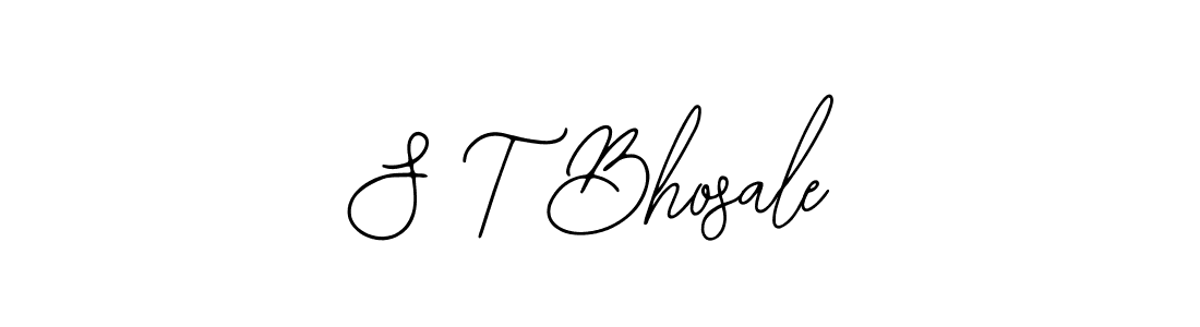 Also we have S T Bhosale name is the best signature style. Create professional handwritten signature collection using Bearetta-2O07w autograph style. S T Bhosale signature style 12 images and pictures png