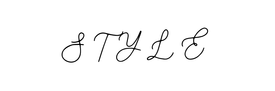 How to make S T Y L E name signature. Use Bearetta-2O07w style for creating short signs online. This is the latest handwritten sign. S T Y L E signature style 12 images and pictures png