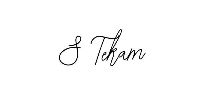 Use a signature maker to create a handwritten signature online. With this signature software, you can design (Bearetta-2O07w) your own signature for name S Tekam. S Tekam signature style 12 images and pictures png