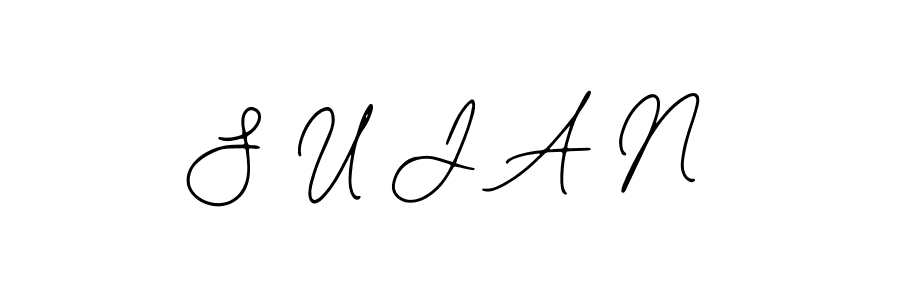 S U J A N stylish signature style. Best Handwritten Sign (Bearetta-2O07w) for my name. Handwritten Signature Collection Ideas for my name S U J A N. S U J A N signature style 12 images and pictures png