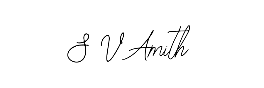 if you are searching for the best signature style for your name S V Amith. so please give up your signature search. here we have designed multiple signature styles  using Bearetta-2O07w. S V Amith signature style 12 images and pictures png