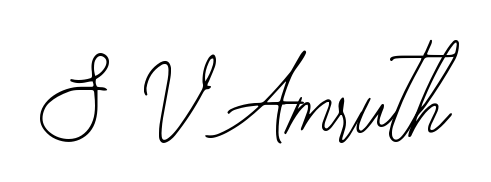 Quickly download S V Amruth name signature in high-resolution PNG using Bearetta-2O07w style. Ready to insert into PDFs and online applications. S V Amruth signature style 12 images and pictures png