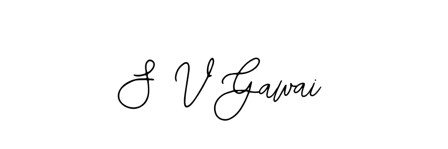 Create a beautiful signature design for name S V Gawai. With this signature (Bearetta-2O07w) fonts, you can make a handwritten signature for free. S V Gawai signature style 12 images and pictures png