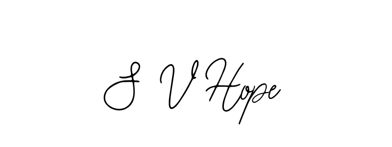 Make a beautiful signature design for name S V Hope. With this signature (Bearetta-2O07w) style, you can create a handwritten signature for free. S V Hope signature style 12 images and pictures png