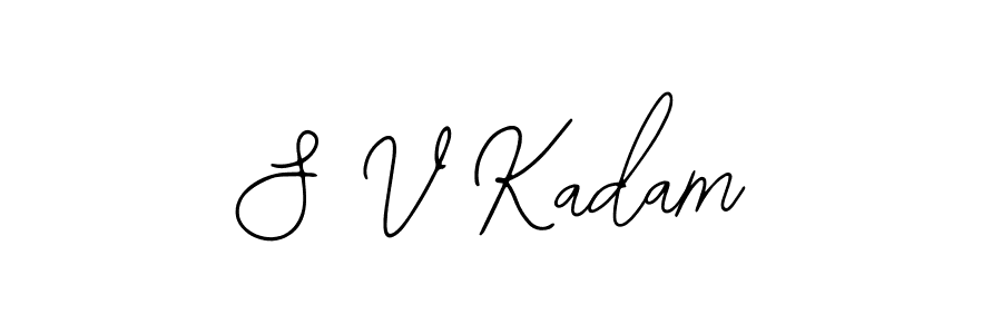 if you are searching for the best signature style for your name S V Kadam. so please give up your signature search. here we have designed multiple signature styles  using Bearetta-2O07w. S V Kadam signature style 12 images and pictures png