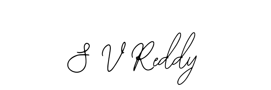 The best way (Bearetta-2O07w) to make a short signature is to pick only two or three words in your name. The name S V Reddy include a total of six letters. For converting this name. S V Reddy signature style 12 images and pictures png