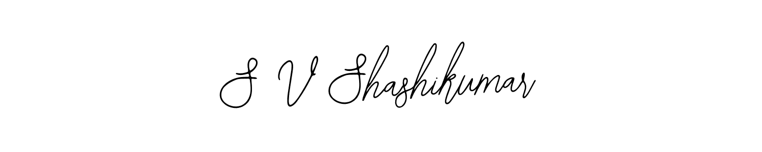 Also we have S V Shashikumar name is the best signature style. Create professional handwritten signature collection using Bearetta-2O07w autograph style. S V Shashikumar signature style 12 images and pictures png