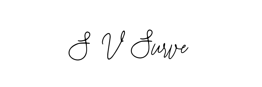 if you are searching for the best signature style for your name S V Surve. so please give up your signature search. here we have designed multiple signature styles  using Bearetta-2O07w. S V Surve signature style 12 images and pictures png