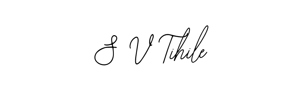 Also You can easily find your signature by using the search form. We will create S V Tihile name handwritten signature images for you free of cost using Bearetta-2O07w sign style. S V Tihile signature style 12 images and pictures png