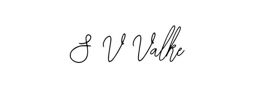 Make a beautiful signature design for name S V Valke. With this signature (Bearetta-2O07w) style, you can create a handwritten signature for free. S V Valke signature style 12 images and pictures png