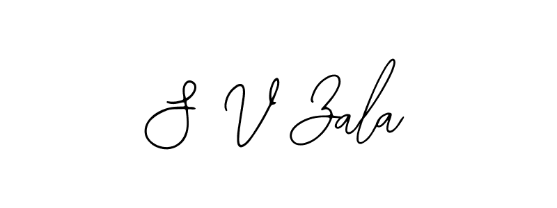 How to make S V Zala signature? Bearetta-2O07w is a professional autograph style. Create handwritten signature for S V Zala name. S V Zala signature style 12 images and pictures png