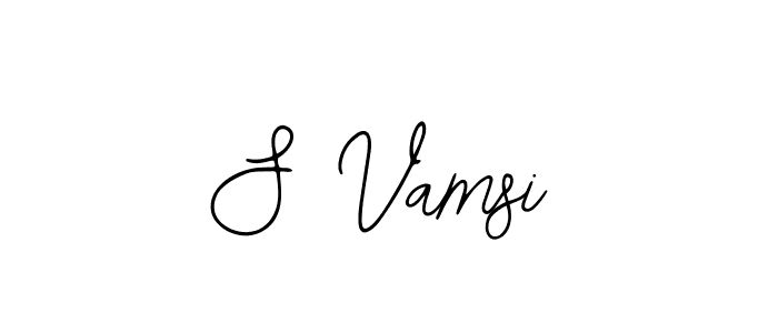 Create a beautiful signature design for name S Vamsi. With this signature (Bearetta-2O07w) fonts, you can make a handwritten signature for free. S Vamsi signature style 12 images and pictures png