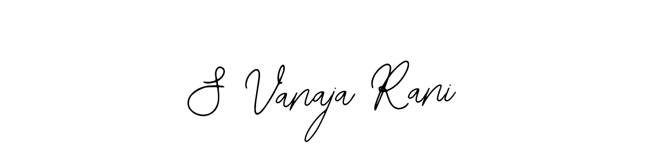 Bearetta-2O07w is a professional signature style that is perfect for those who want to add a touch of class to their signature. It is also a great choice for those who want to make their signature more unique. Get S Vanaja Rani name to fancy signature for free. S Vanaja Rani signature style 12 images and pictures png
