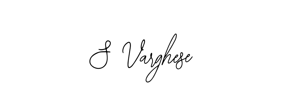 You should practise on your own different ways (Bearetta-2O07w) to write your name (S Varghese) in signature. don't let someone else do it for you. S Varghese signature style 12 images and pictures png