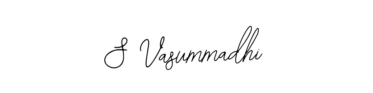 if you are searching for the best signature style for your name S Vasummadhi. so please give up your signature search. here we have designed multiple signature styles  using Bearetta-2O07w. S Vasummadhi signature style 12 images and pictures png