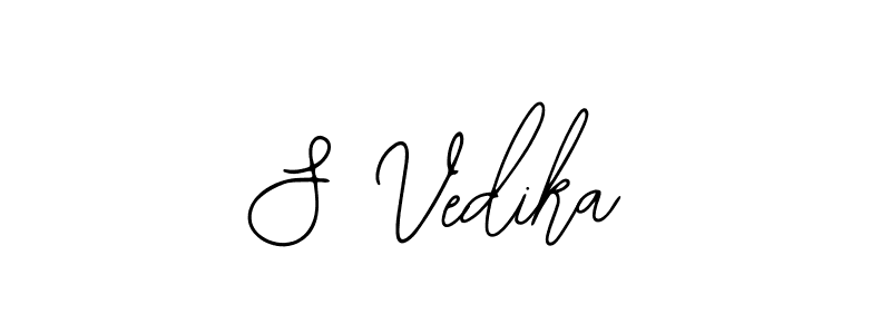 Use a signature maker to create a handwritten signature online. With this signature software, you can design (Bearetta-2O07w) your own signature for name S Vedika. S Vedika signature style 12 images and pictures png