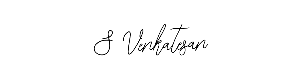 How to make S Venkatesan name signature. Use Bearetta-2O07w style for creating short signs online. This is the latest handwritten sign. S Venkatesan signature style 12 images and pictures png