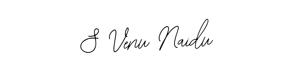 The best way (Bearetta-2O07w) to make a short signature is to pick only two or three words in your name. The name S Venu Naidu include a total of six letters. For converting this name. S Venu Naidu signature style 12 images and pictures png