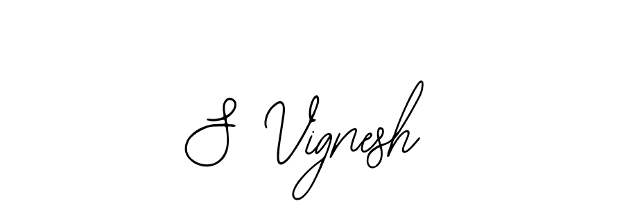 Use a signature maker to create a handwritten signature online. With this signature software, you can design (Bearetta-2O07w) your own signature for name S Vignesh. S Vignesh signature style 12 images and pictures png