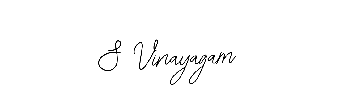 The best way (Bearetta-2O07w) to make a short signature is to pick only two or three words in your name. The name S Vinayagam include a total of six letters. For converting this name. S Vinayagam signature style 12 images and pictures png