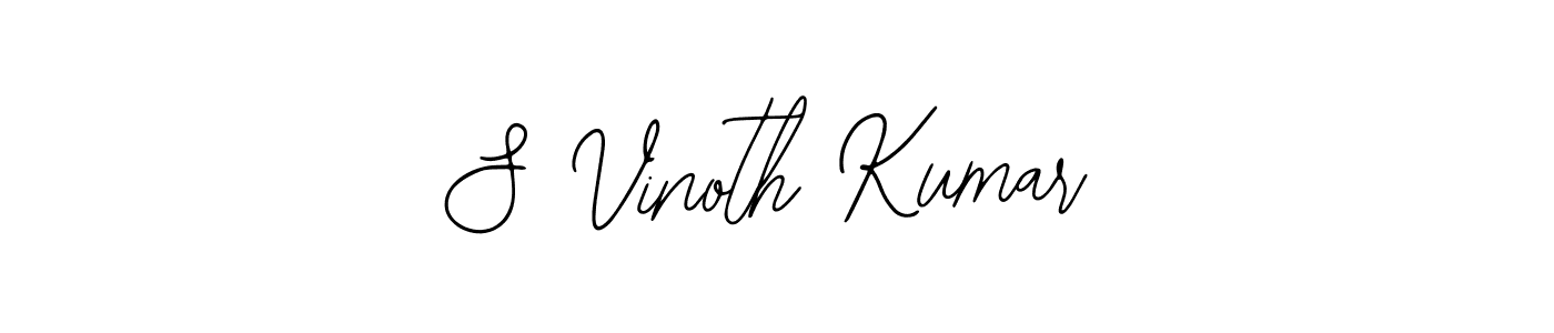 The best way (Bearetta-2O07w) to make a short signature is to pick only two or three words in your name. The name S Vinoth Kumar include a total of six letters. For converting this name. S Vinoth Kumar signature style 12 images and pictures png