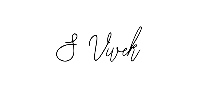 Design your own signature with our free online signature maker. With this signature software, you can create a handwritten (Bearetta-2O07w) signature for name S Vivek. S Vivek signature style 12 images and pictures png