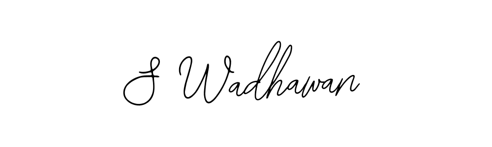 if you are searching for the best signature style for your name S Wadhawan. so please give up your signature search. here we have designed multiple signature styles  using Bearetta-2O07w. S Wadhawan signature style 12 images and pictures png