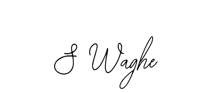 You should practise on your own different ways (Bearetta-2O07w) to write your name (S Waghe) in signature. don't let someone else do it for you. S Waghe signature style 12 images and pictures png