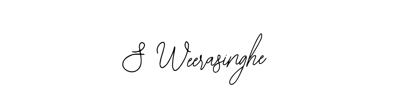 Make a beautiful signature design for name S Weerasinghe. With this signature (Bearetta-2O07w) style, you can create a handwritten signature for free. S Weerasinghe signature style 12 images and pictures png