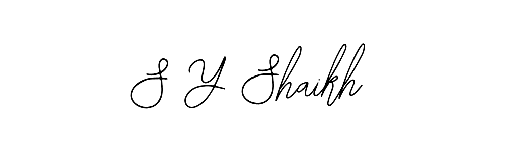 Use a signature maker to create a handwritten signature online. With this signature software, you can design (Bearetta-2O07w) your own signature for name S Y Shaikh. S Y Shaikh signature style 12 images and pictures png