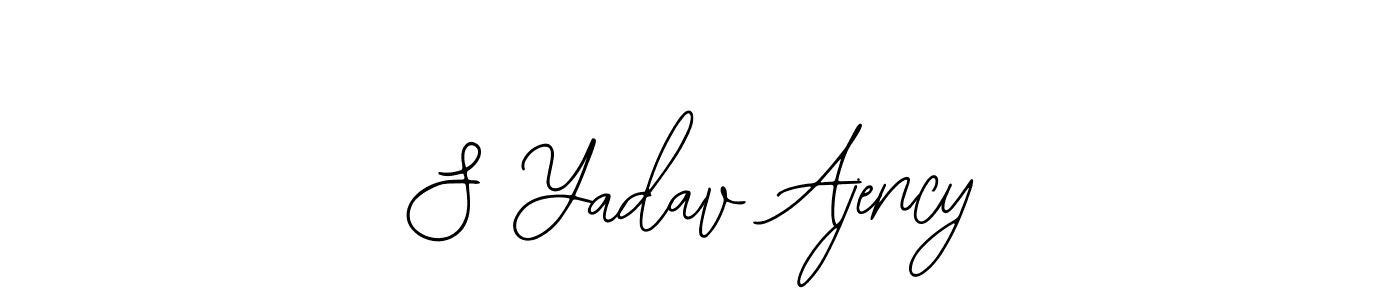 You should practise on your own different ways (Bearetta-2O07w) to write your name (S Yadav Ajency) in signature. don't let someone else do it for you. S Yadav Ajency signature style 12 images and pictures png